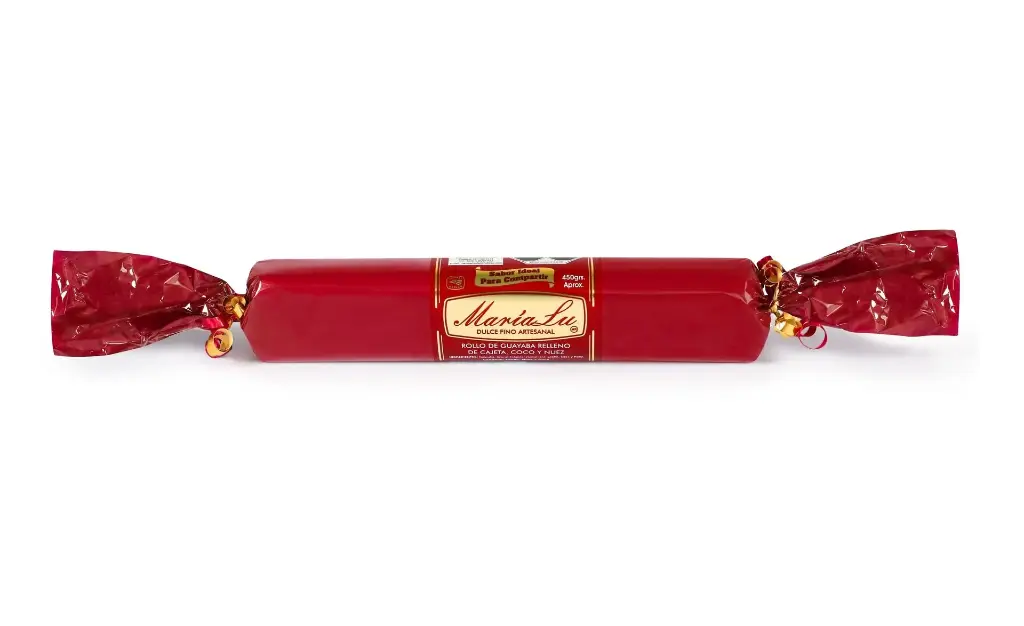 15 rollos de guayaba rellenos de cajeta, coco y nuez 450g.